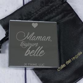 Miroir Maman tu es toujours... gravé