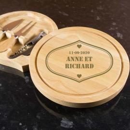 Plateau de fromages personnalisé pour couple