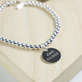 Bracelet boules en argent personnalisé Bracelet boules en argent personnalisé