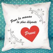 Coussin avec coeur personnalisé