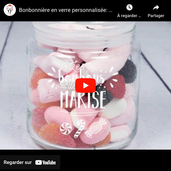 Grande bonbonnière Haribo personnalisée