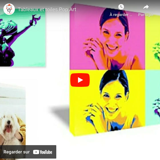 Vidéo Coffret Pop Art avec 4 photos