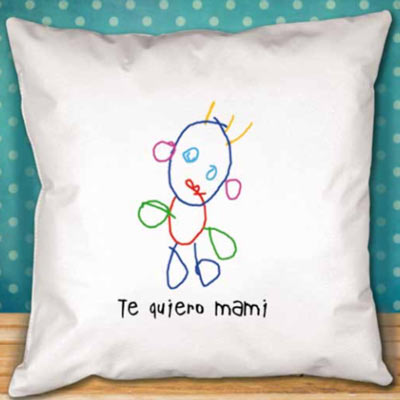 Coussin rond dessin d'enfant - Multicolore - Kiabi - 11.90€