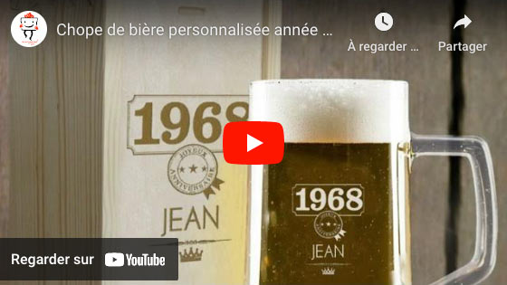 Vidéo Chope de bière année de naissance