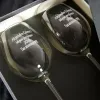 Art de la table personnalis&eacute;: Verres &agrave; vin grav&eacute;s pour enseignants