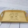 D&eacute;coration: Plateau en bois grav&eacute; &ldquo;Bonnes raisons d'&ecirc;tre maman&rdquo;