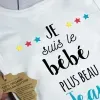 Cadeaux brod&eacute;s: Bavoir BIO brod&eacute; 'le plus cool'