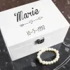 Cadeaux avec le nom: Bo&icirc;te &agrave; bijoux personnalis&eacute;e