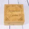Cadeaux avec le nom: Bo&icirc;te &agrave; th&eacute; en bambou personnalis&eacute;e