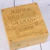 Cadeaux avec le nom: Bo&icirc;te &agrave; th&eacute; grav&eacute;e pour la meilleure maman en Bambou