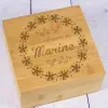 Cadeaux avec le nom: Bo&icirc;te &agrave; th&eacute; personnalis&eacute;e en bois de Bambou