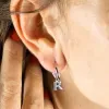 Bijoux personnalis&eacute;s: Boucles d'oreilles en argent personnalis&eacute;es avec l'initiale