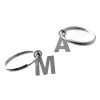 Bijoux personnalis&eacute;s: Boucles d'oreilles en argent personnalis&eacute;es avec l'initiale