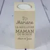 Bougies personnalis&eacute;es: Bougeoir en bois personnalis&eacute; pour mamans
