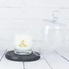 D&eacute;coration: Bougie blanche personnalis&eacute;e avec monogramme