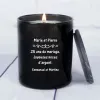 Bougies personnalis&eacute;es: Bougie grav&eacute;e avec d&eacute;dicace