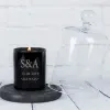 Bougies personnalis&eacute;es: Bougie personnalis&eacute;e avec initiales grav&eacute;es