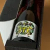Boissons personnalis&eacute;es: Bouteille de vin personnalis&eacute;e avec blasons