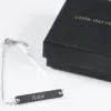 Bijoux personnalis&eacute;s: Bracelet cha&icirc;ne en acier personnalis&eacute;