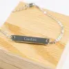 Bijoux personnalis&eacute;s: Bracelet cha&icirc;ne en acier personnalis&eacute;