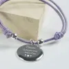 Bijoux personnalis&eacute;s: Bracelet en argent avec d&eacute;dicace grav&eacute;e