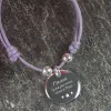Bijoux personnalis&eacute;s: Bracelet en argent avec d&eacute;dicace grav&eacute;e