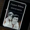 Cadeaux avec le nom: Briquet anniversaire grav&eacute;