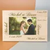 Cadeaux avec le nom: Cadre photo personnalis&eacute; pour couple