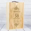 Cadeaux avec le nom: Caisse &agrave; vin anniversaire personnalis&eacute;e