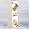 Cadeaux avec photos: Bo&icirc;te &agrave; bouteille de vin personnalis&eacute;e avec des c&oelig;urs