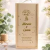 Cadeaux avec le nom: Bo&icirc;te en bois personnalis&eacute;e avec texte