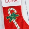 D&eacute;coration: Chaussette de No&euml;l brod&eacute;e 