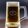 Art de la table personnalis&eacute;: Chope de bi&egrave;re grav&eacute;e dans une bo&icirc;te en bois personnalis&eacute;e avec photo
