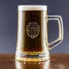 Art de la table personnalis&eacute;: Chope de bi&egrave;re grav&eacute;e personnalis&eacute;e 'La taverne de...'