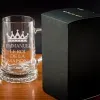 Art de la table personnalis&eacute;: Chope de bi&egrave;re 'Le Roi de la maison'