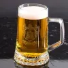 Art de la table personnalis&eacute;: Chope de bi&egrave;re personnalis&eacute;e avec logo et texte grav&eacute;s