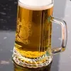 Art de la table personnalis&eacute;: Chope de bi&egrave;re personnalis&eacute;e avec logo et texte grav&eacute;s