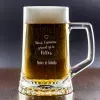 Art de la table personnalis&eacute;: Chope de bi&egrave;re personnalis&eacute;e pour grand-p&egrave;re avec son coffret en bois