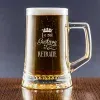 Art de la table personnalis&eacute;: Chope de bi&egrave;re pour d&eacute;part &agrave; la retraite