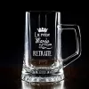 Art de la table personnalis&eacute;: Chope de bi&egrave;re pour d&eacute;part &agrave; la retraite