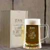 Art de la table personnalis&eacute;: Chope de bi&egrave;re amusante et son coffret f&ecirc;te des p&egrave;res