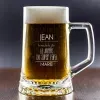 Art de la table personnalis&eacute;: Chope de bi&egrave;re amusante et son coffret f&ecirc;te des p&egrave;res