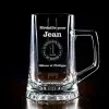 Art de la table personnalis&eacute;: Chope de bi&egrave;re avec m&eacute;daille pour le meilleur des papas