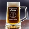 Art de la table personnalis&eacute;: Chope de bi&egrave;re avec m&eacute;daille pour le meilleur des papas