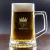 Cadeaux avec le nom: Chope de bi&egrave;re personnalis&eacute;e 'Le roi de la maison' avec coffret