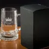 Cadeaux avec le nom: Chope de bi&egrave;re personnalis&eacute;e 'Le roi de la maison' avec coffret