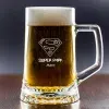 Art de la table personnalis&eacute;: Chope de bi&egrave;re Super papa grav&eacute;e