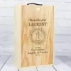 Cadeaux avec le nom: Coffret &agrave; vin en bois pour le meilleur papa
