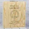 Cadeaux avec le nom: Coffret &agrave; vin en bois pour le meilleur papa