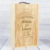 Cadeaux avec le nom: Coffret bouteille de vin pour couple